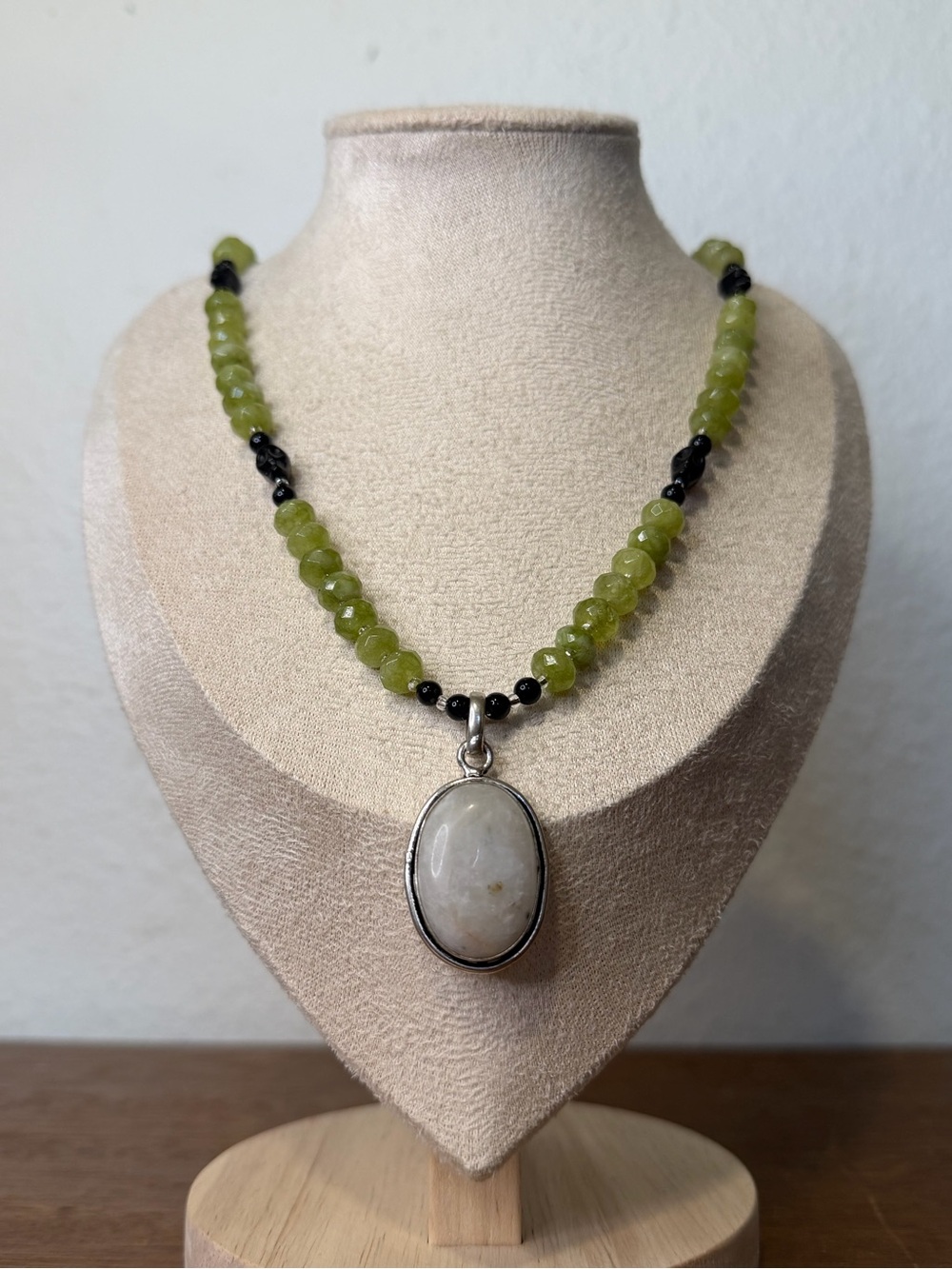 ARTISAN Handmade Shadow and Sage Necklace with Skeleton Accents - Womens Jewelry - Picture 3 of 5